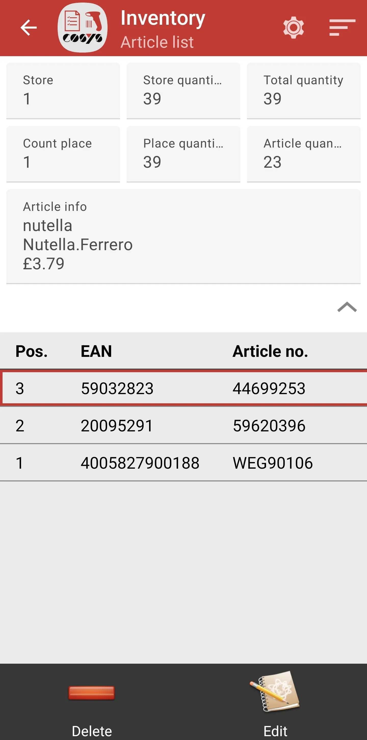 Article list